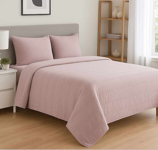 Linea Home Rive Κουβερλί Μονό Πούδρα, Lh2015280-1 160x220cm