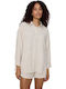 Felice Langärmelig Damen Hemd Beige