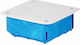 Simet Flush Electrical Box for Drywall in Blue Color