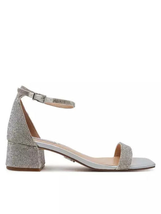 Steve Madden Sandalen mit Strass Silber