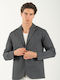 Langärmeliges Overshirt in normaler Passform, gestreift, Schwarz