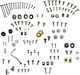 Komplettes Kunststoff- und Motorschraubenset Honda Astrea Supra Kev Indonesien