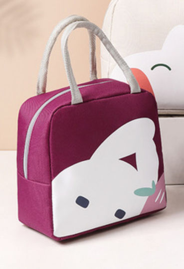 Schulische Isothermische Hand-Lunch-Tasche Lila 22 x 13.5 x 23.5cm