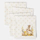 Tischserviette 45x45cm Pastell Set 4 Stück aus Baumwolle Club Cotton Ginny Hasen Schmetterlinge