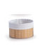 Nef-Nef Homeware Διακοσμητικό Καλάθι Μπαμπού Μπεζ 23x13.5x13.5εκ.