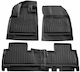 Race Axion Set of Front and Rear Mats 4pcs Tray Type for Citroen Berlingo 2018 Black