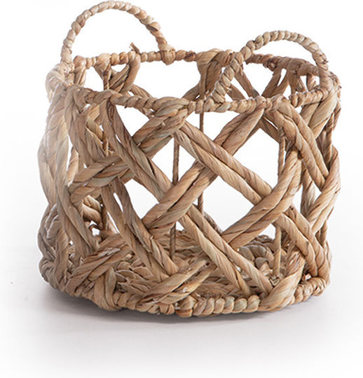 Nef-Nef Homeware Decorative Basket Wicker with Handles Beige 25x18x18cm