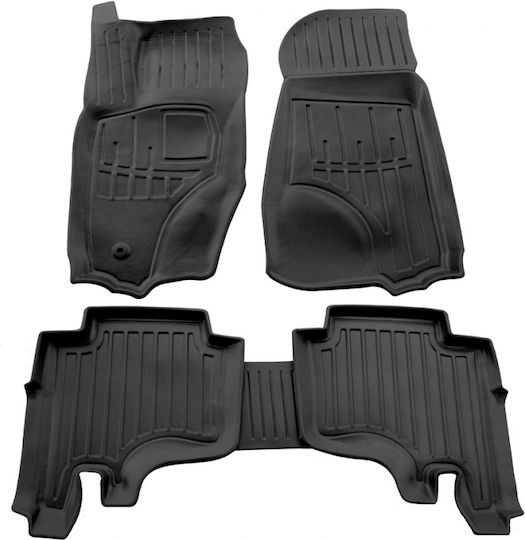 Race Axion Satz Vorder- und Hintermatten Wannenartig 5Stück aus Gummi für Jeep Großer Cherokee 2005-2010 Schwarz