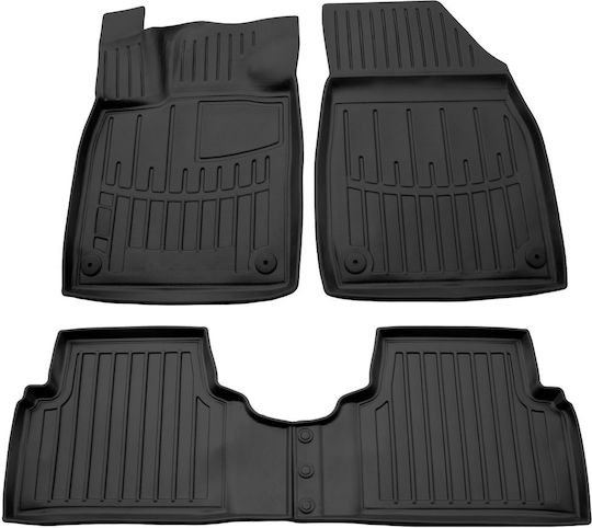 Race Axion Satz Vorder- und Hintermatten Wannenartig 4Stück aus Gummi für Volkswagen ID.3 2020 Schwarz