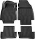Race Axion Set of Front and Rear Mats 4pcs Tray Type for Renault Captur 2013-2019 Black
