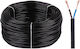 Elektrokabel Netzkabel mit Kabeleigenschaften 2x0.5mm² in Schwarz Farbe 100m Flexibel