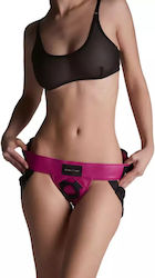 Strap On Me Strap-on Harness με Διπλό Dildo σε Φούξια Χρώμα