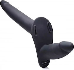 Vibrierender Doppel-Dildo + Harness Xr Brands