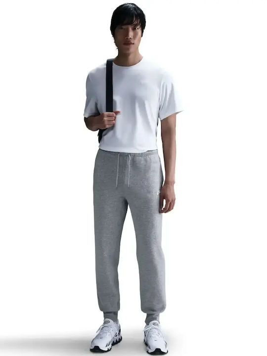 Nike Club Jogger Спортно Долнище Тъмносиво Меланж, Светлосиво, Бяло