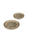 Espiel Decorative Wooden Tray Trends Round 35x35x4.5cm 2 Pieces