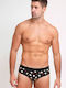 Adamo Men's Slip Black with Patterns