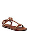 Flache Sandalen für Damen in Braun Farbe