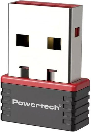 Powertech PT-1384 USB Netzwerkadapter mit Drahtloser Wi-Fi Verbindung 150Mbps