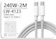 Leewello USB 2.0 Kabel USB-C männlich - USB-C 240W Weiß 2m