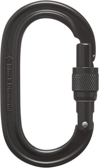 Black Diamond Καραμπίνερ Oval Keylock Screwgate Black Black