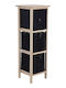 Eurocasa Έπιπλο Ραφιέρα Μπανιέρας Ξύλινη 25x25x77cm Μαύρη