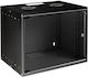 Lanview Монтиран на стена Рак кабинет 9U 31.2x30x44см Черен