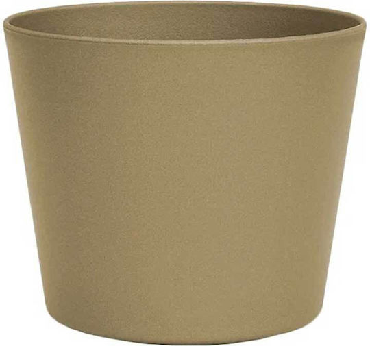 Leni Design Γλάστρα Πλαστική Beige 16.5x16.5εκ.