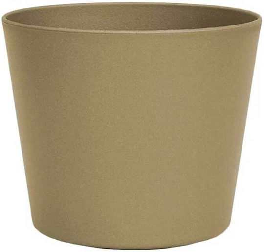 Leni Design Γλάστρα Πλαστική Beige 14x14εκ.