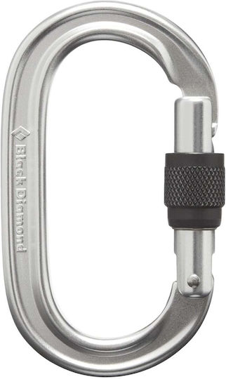 Black Diamond Καραμπίνερ Oval Keylock Screwgate Polished Polished