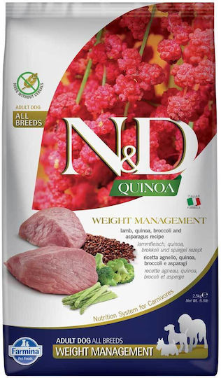 Farmina Quinoa Weight Management 2.5kg Dry Food Grain-Free for Adult Dogs with Lamb