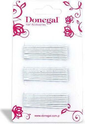 Donegal Απλά Τσιμπιδάκια Μαλλιών Λευκά 24τμχ