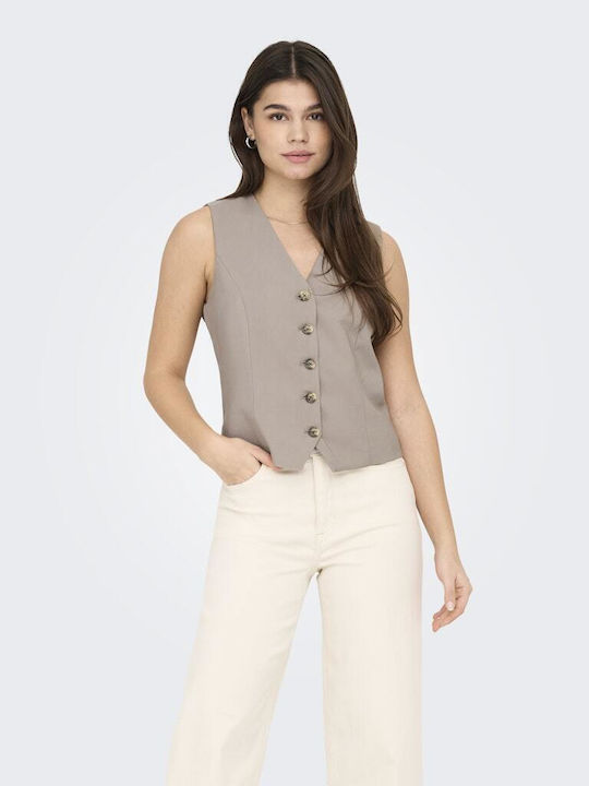 【未使用】ANDREA&Co. YOSEATSUME BUTTON GILET Only Pumice Stone Γυναικείο Γιλέκο 15337959 | Skroutz.gr