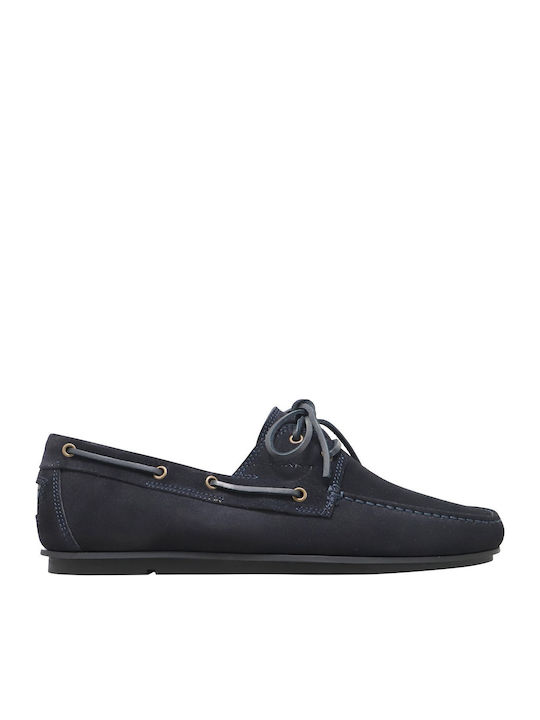 Wilmon Δερμάτινα Ανδρικά Loafers σε Μπλε Χρώμα