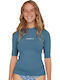 O'Neill Skin S UPF 50+ Women Short Sleeve Sun Protection Shirt Blue