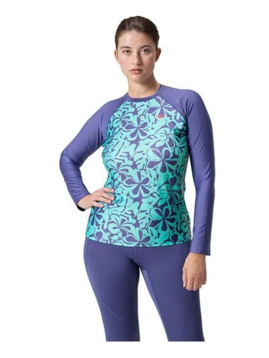 Speedo Printed UPF 40 Αντηλιακή Μπλούζα Μπλε