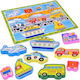 Jokomisiada Wooden Vehicle Transport Puzzle 9 Pieces Match Shapes Za5257