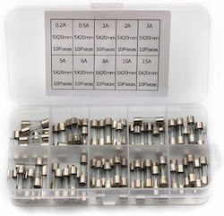 Fuse Set Wta Glass Quick 5x20mm 100 Pieces 0.2a-20a