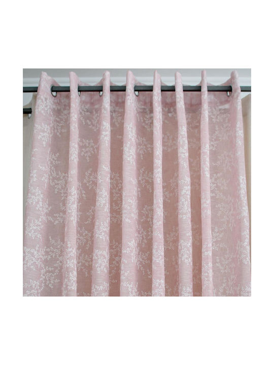 My Home Luxury Perdea Cu Capse Roz 280x270cm