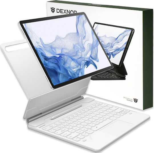 Θήκη Πληκτρολογίου Samsung Galaxy Tab S9+ S8+ S7+ S7 Fe Dexnor Magnetic Keyboard Touchpad Μπλε