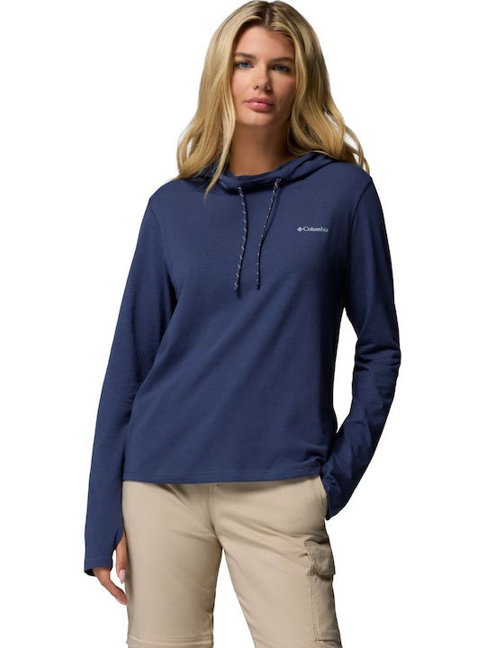 Columbia Women's Sweatshirt Hooded Blue