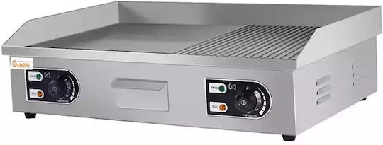 Galore Gewerbliche Flachgrillplatten Elektrisch 73.5x51x22cm 4.4kW mit glatter & geriffelter Platte
