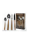 Stainless steel Cutlery Set Stainless Brown 24pcs