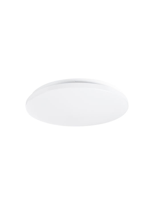GloboStar Outdoor Ceiling Flush Mount with Integrated LED in White Color 61010