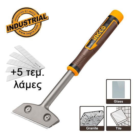 Ingco Scraper Tool with Plastic Handle Suitable for Windows and Colours 340mm 6pcs