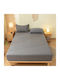 To megalo pazari Sheet King Size with Elastic 180x200+30cm. Dark Grey
