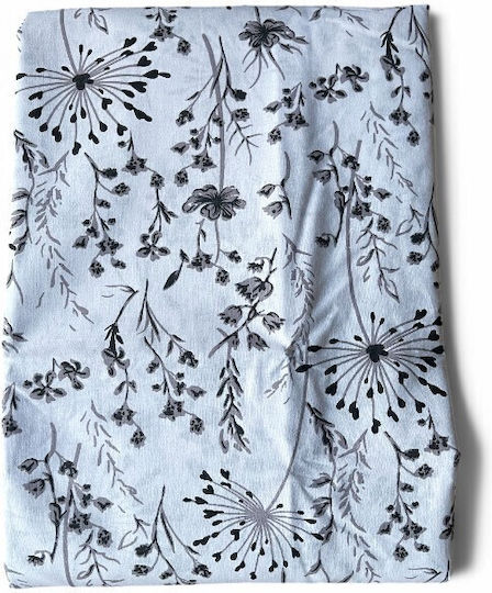 To megalo pazari Cearșaf Dublu cu Elastic 140x200+30cm. Il-line Gri