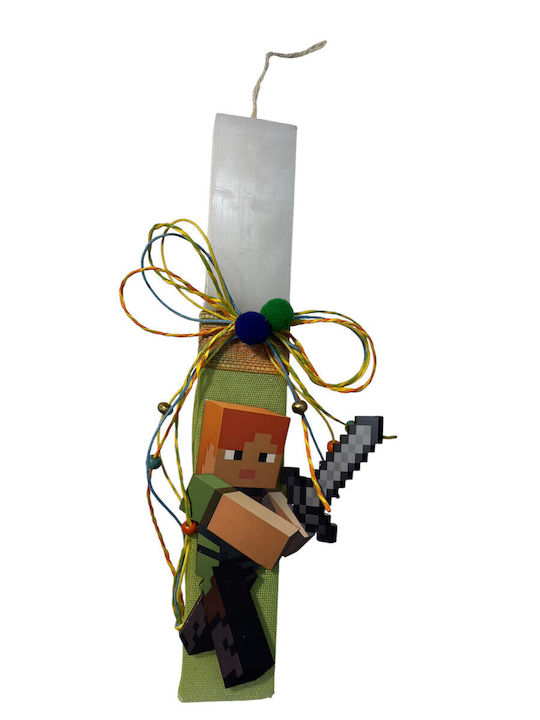 Handmade Easter Scented Candle Im2187 Minecraft Warrior Sticker Candle