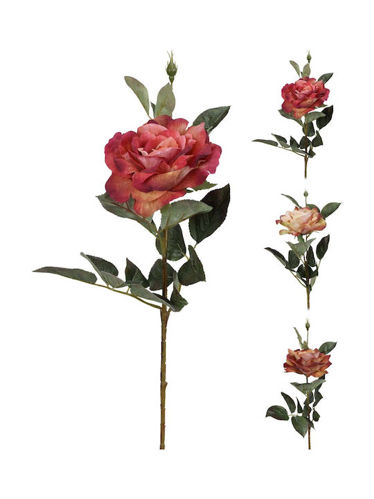 Jk Home Décor Κλαδί Τριαντάφυλλο 66cm 3σχδ