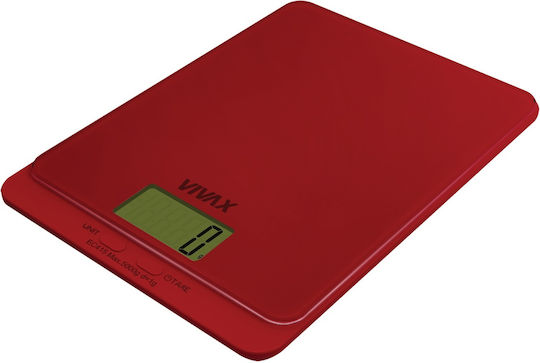 Vivax Ψηφιακή Ζυγαριά Κουζίνας έως 5kg Κόκκινη