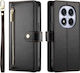 Husă Flip Neagră cu Buzunar cu Fermuar pentru Xiaomi Redmi Note 14 Pro 5G Poco X7 5G
